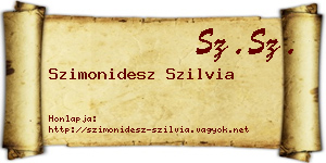 Szimonidesz Szilvia névjegykártya