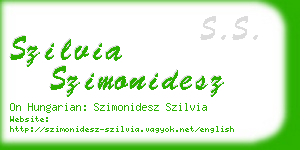 szilvia szimonidesz business card